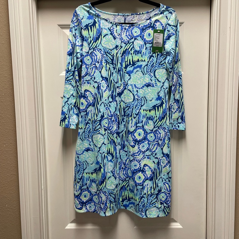 Lilly Pulitzer Marlowe Dress size S; print sunset swim
